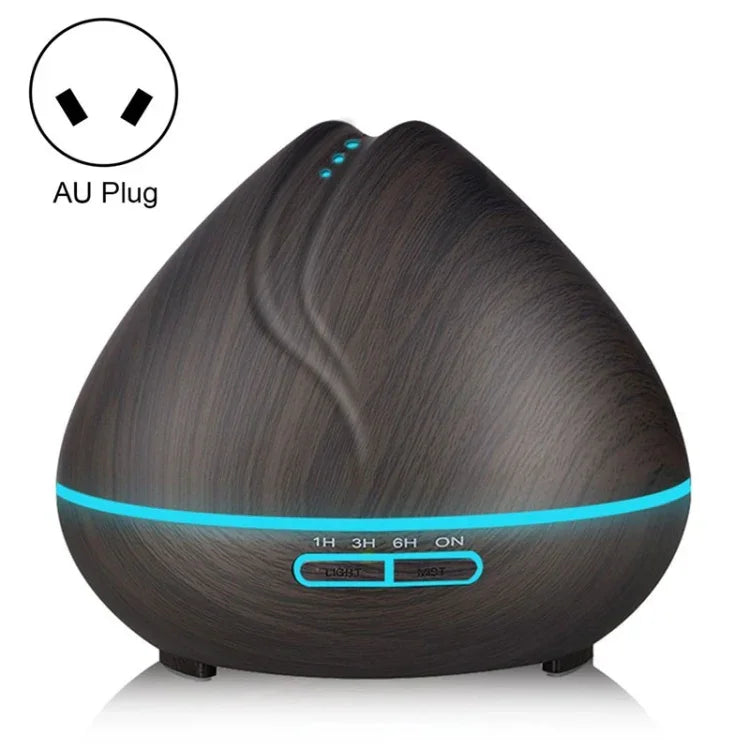 Pfirsichform Holzmaserung Fernbedienung Ultraschall Luftbefeuchter Aromatherapie-Gerät Automatischer Alkoholsprüher mit LED-Lichtern, Kapazität: 400 ml, AU-Stecker (helles Holz), Diamant dunkles Holz, Diamant helles Holz, Pfirsichform dunkles Holz...