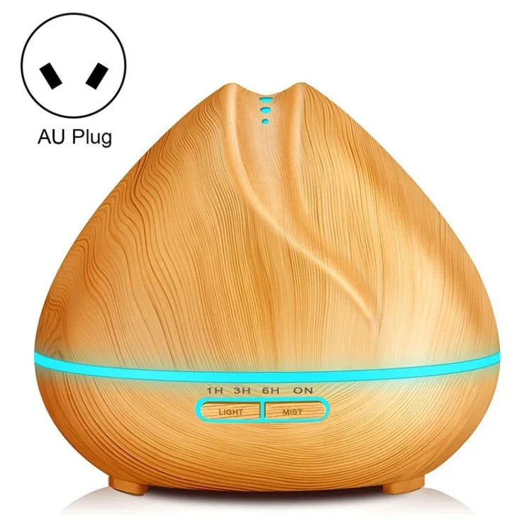 Pfirsichform Holzmaserung Fernbedienung Ultraschall Luftbefeuchter Aromatherapie-Gerät Automatischer Alkoholsprüher mit LED-Lichtern, Kapazität: 400 ml, AU-Stecker (helles Holz), Diamant dunkles Holz, Diamant helles Holz, Pfirsichform dunkles Holz...
