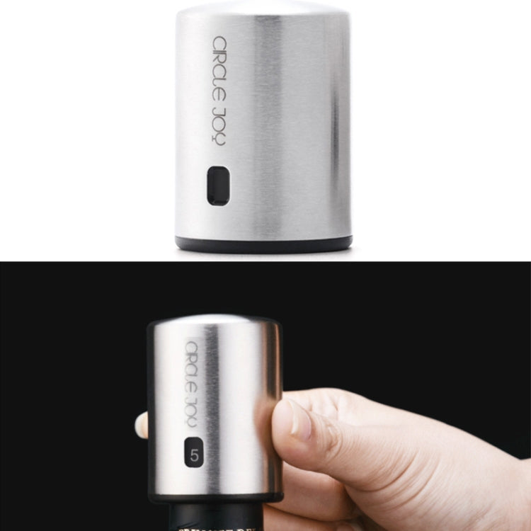 Original Xiaomi Youpin Circle Joy Edelstahl Vakuum-Memory Weinstopfen, Weinstopfen