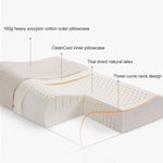 Original Xiaomi Youpin 8H Z2 Naturlatex Kissen Weich Atmungsaktiv Wirbelsäulenschutz Massage Pflege Kissen mit Baumwollkissenbezug