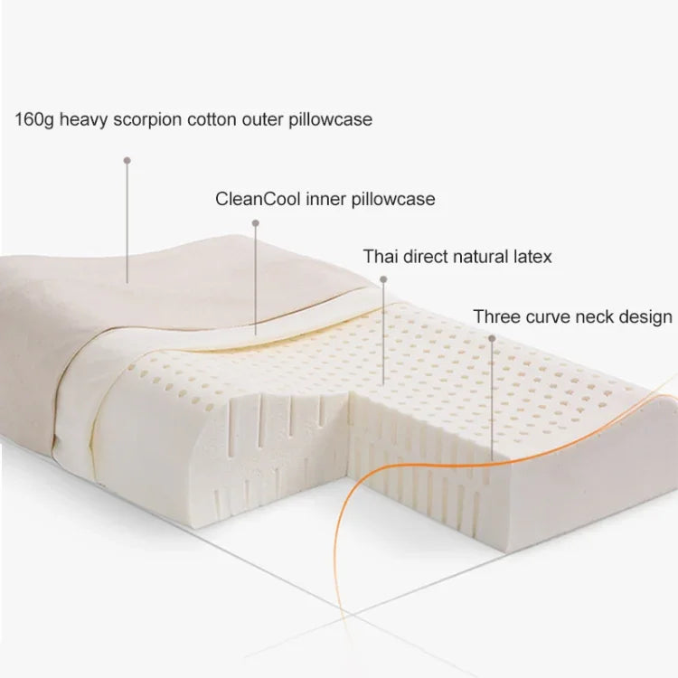 Original Xiaomi Youpin 8H Z2 Naturlatex Kissen Weich Atmungsaktiv Wirbelsäulenschutz Massage Pflege Kissen mit Baumwollkissenbezug
