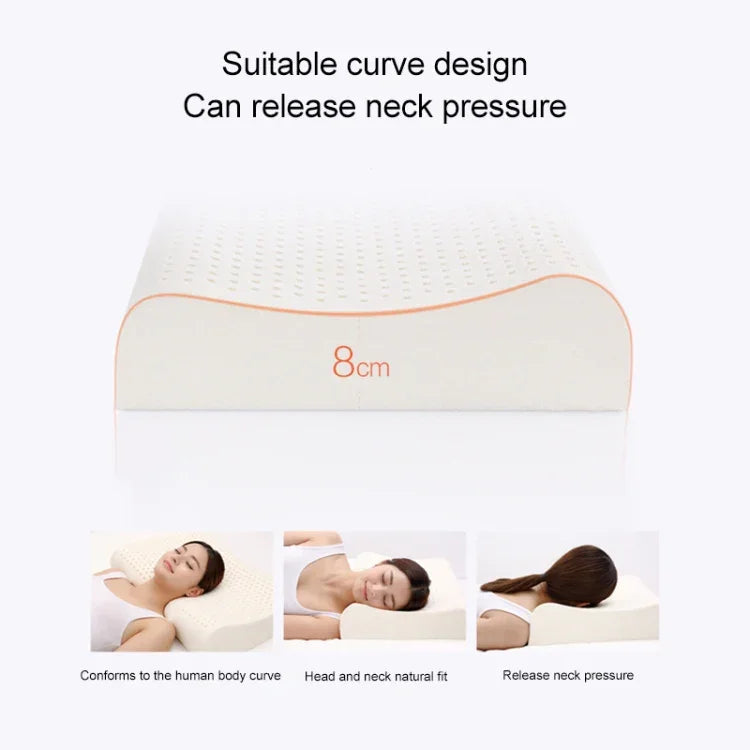 Original Xiaomi Youpin 8H Z2 Naturlatex Kissen Weich Atmungsaktiv Wirbelsäulenschutz Massage Pflege Kissen mit Baumwollkissenbezug