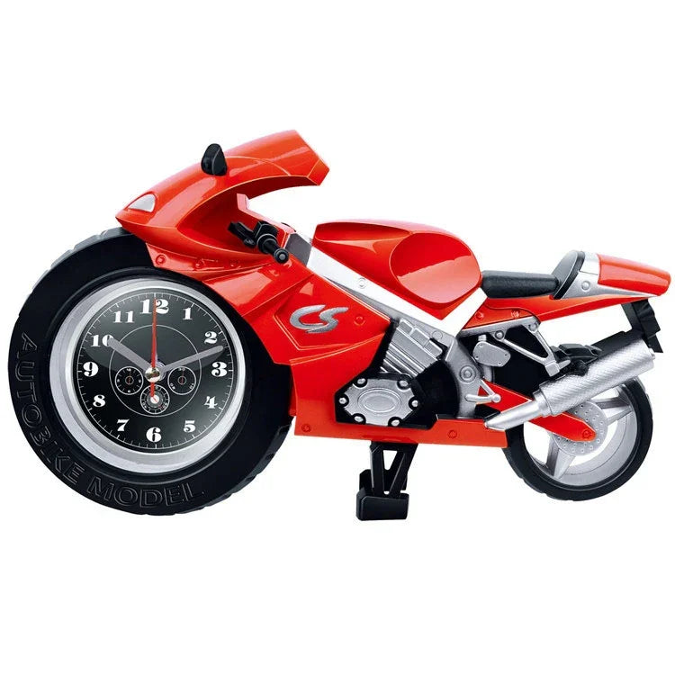 Kreativer künstlerischer Motorrad Wecker Tischuhr Modell für Haushaltsregal Dekorationen