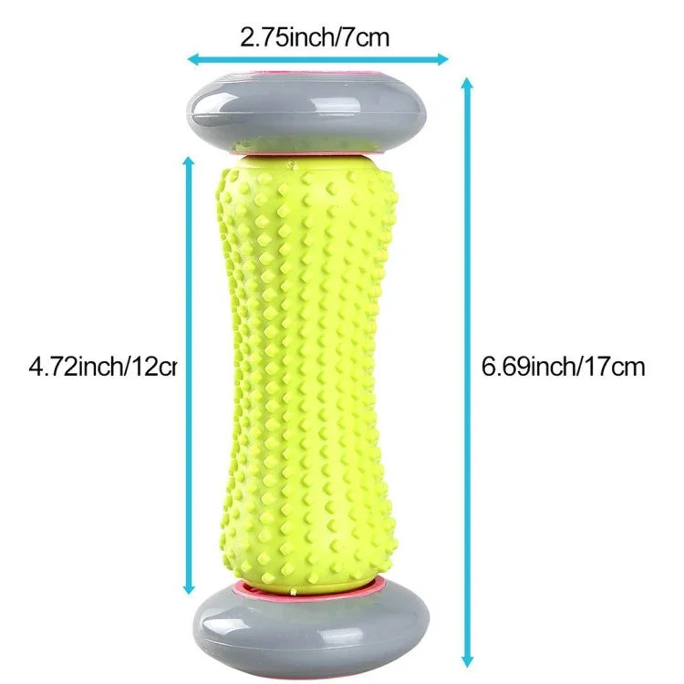 Yoga-Gesundheitsrad für Nacken, Lendenwirbelsäule, Beine, Hände, Füße, Massagerad, zufällige Farbauswahl, Länge: 17 cm