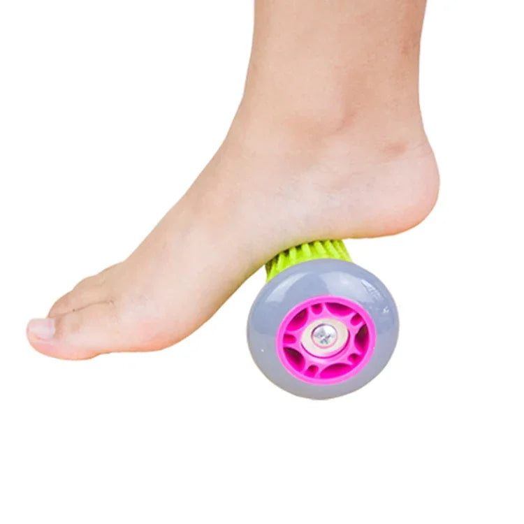 Yoga-Gesundheitsrad für Nacken, Lendenwirbelsäule, Beine, Hände, Füße, Massagerad, zufällige Farbauswahl, Länge: 17 cm