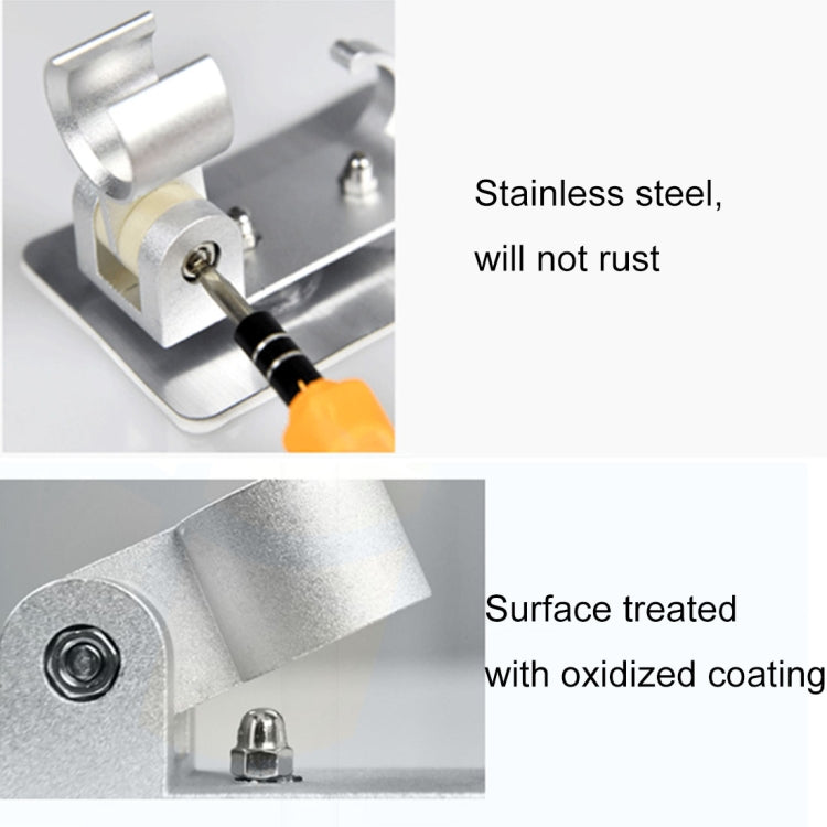 Duschkopfhalterung aus Aluminium, spurlos, verstellbar, Duschbrausenhalterung, Duschhalterung
