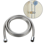 2m flexibler Duschschlauch aus Edelstahl, Kupferkern-Anschluss, platzsichere Badewasserleitung, 2m (Kupferkern-Anschluss)