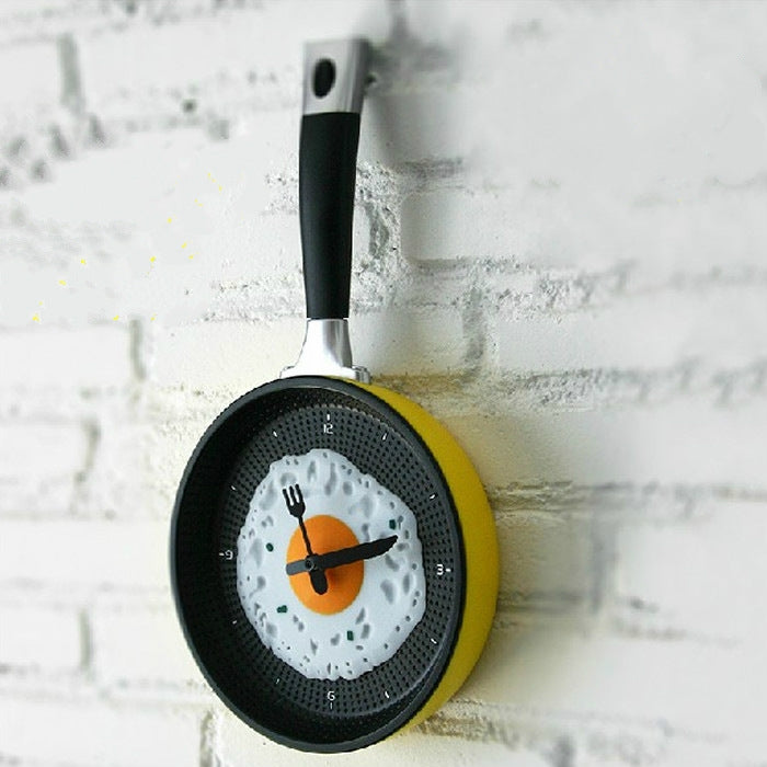 Spiegelei-Pfannenform Kreative Wohnzimmer Dekorative Wanduhr