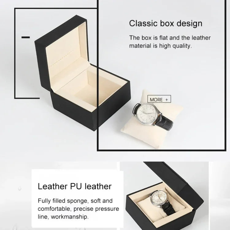 SBH002 PU Armbanduhr Aufbewahrungsbox Schutzhülle, Größe: L, Größe: L