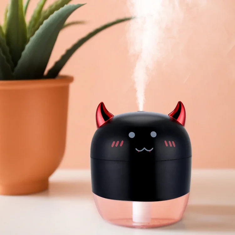 WT-H21 Devil Luftbefeuchter mit Vernebelung und farbigen Nachtlichtern, Wassertankkapazität: 200 ml