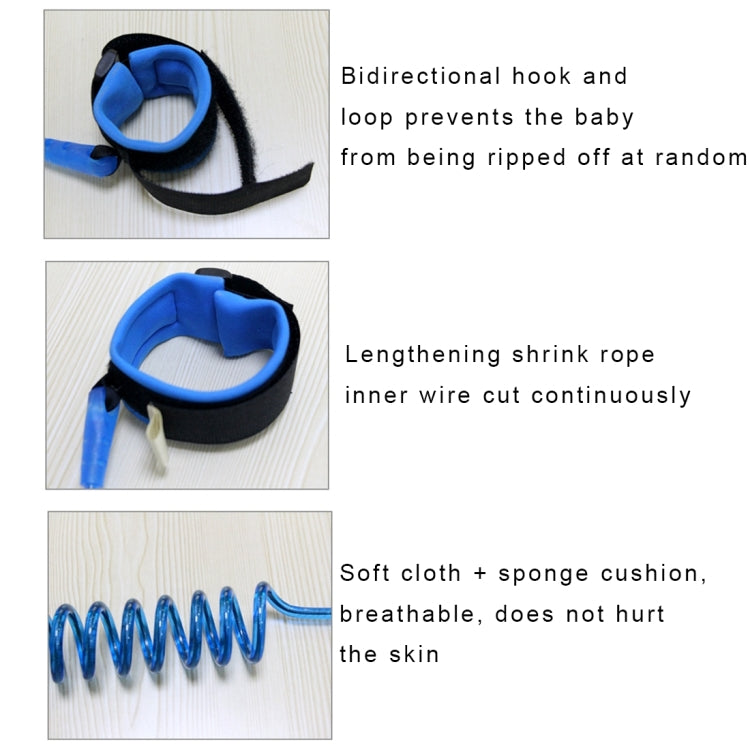 Kinder-Sicherheitsgeschirr Kind Leine Anti-Verlust Handgelenk-Verbindung Zugseil Anti-Verlust-Armband, Länge: 2m, 2m Orange, 2m Blau