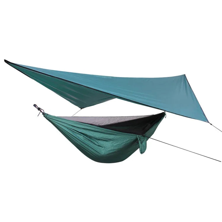 Outdoor Wetterfestes Moskitonetz Hängematten-Hintergrund-Set, 360x290cm Seegrün
