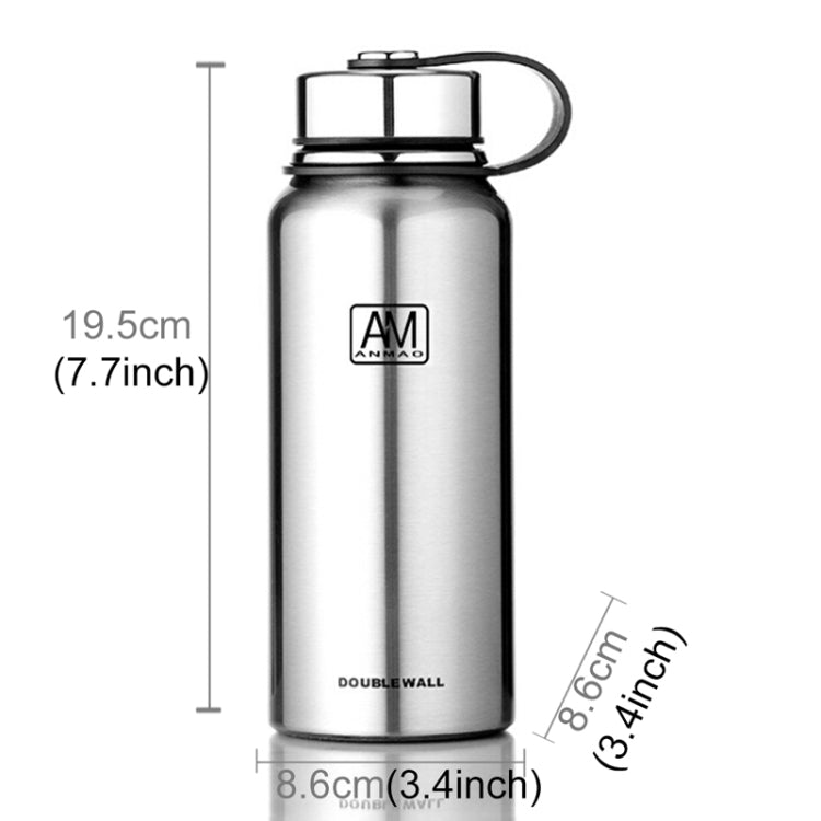 610ml Outdoor Vakuum-Edelstahl-Wärmeisolierbecher Tragbare Sportflasche mit großem Fassungsvermögen, 610ml