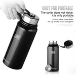 610ml Outdoor Vakuum-Edelstahl-Wärmeisolierbecher Tragbare Sportflasche mit großem Fassungsvermögen, 610ml