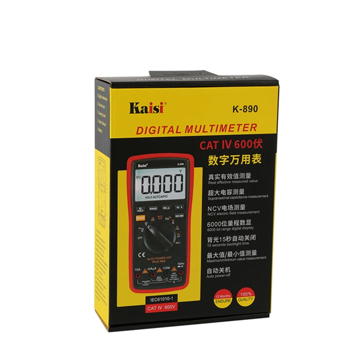 Kaisi K-890 Professionelles LCD Digitalmultimeter Elektrisches Hand-Multimeter Tester