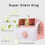 30W Turbinen-Blattloser Mini Desktop Leiser Ventilator für Wohnheim / Schlafzimmer / Wohnzimmer / Büro, 3 Geschwindigkeitsmodi, AC 220V