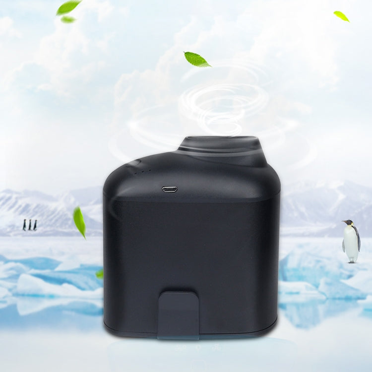 Tragbarer Kreativer Hängender Taillen-USB-Ventilator mit Drei Einstellbaren Windgeschwindigkeiten, Schwarz, Grau