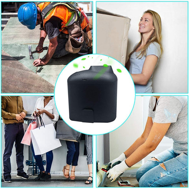Tragbarer Kreativer Hängender Taillen-USB-Ventilator mit Drei Einstellbaren Windgeschwindigkeiten, Schwarz, Grau