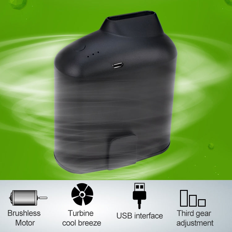 Tragbarer Kreativer Hängender Taillen-USB-Ventilator mit Drei Einstellbaren Windgeschwindigkeiten, Schwarz, Grau