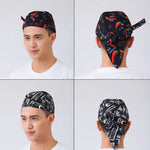 Einfacher Stil Unisex Koch Kellner Arbeitsmütze Piratenhut Turbanmütze, Turbanmütze 2, Turbanmütze Rot, Turbanmütze Schwarz, Turbanmütze gestreift, Turbanmütze1