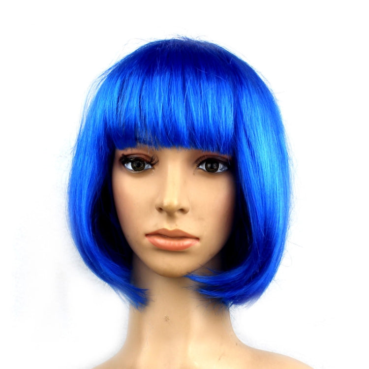 Party Cosplay Kopfbedeckung Gerade Kurze PET Perücken für Damen (Lavendel)