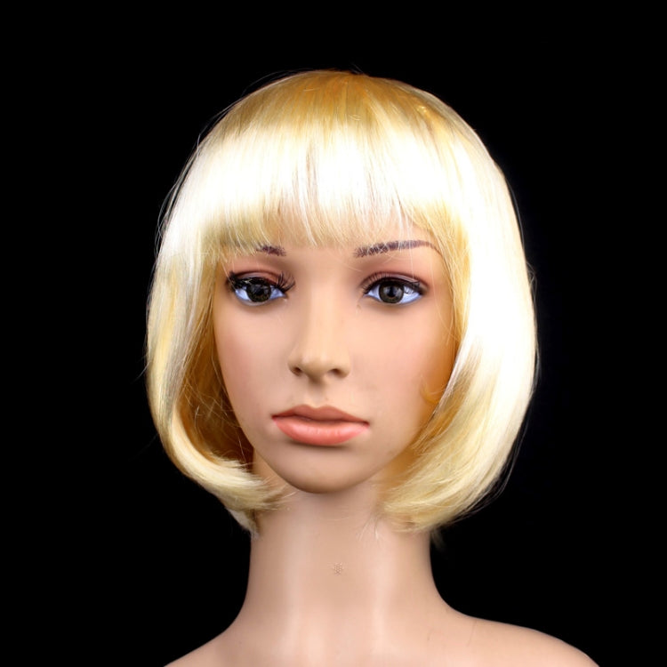 Party Cosplay Kopfbedeckung Gerade Kurze PET Perücken für Damen (Lavendel)