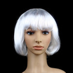 Party Cosplay Kopfbedeckung Gerade Kurze PET Perücken für Damen (Lavendel)