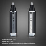 SPORTSMAN 4-in-1 Akku-Ohr- und Nasenhaartrimmer, elektrischer Rasierer, Barttrimmer, Gesichtshaartrimmer, Augenbrauentrimmer für Herren, US-Stecker (Schwarz, 110 V), US-Stecker
