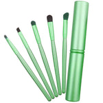 5-teiliges Set mit Griffen für Augen-Make-up und Aluminiumhülse