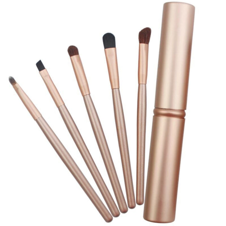 5-teiliges Set mit Griffen für Augen-Make-up und Aluminiumhülse