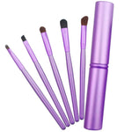 5-teiliges Set mit Griffen für Augen-Make-up und Aluminiumhülse