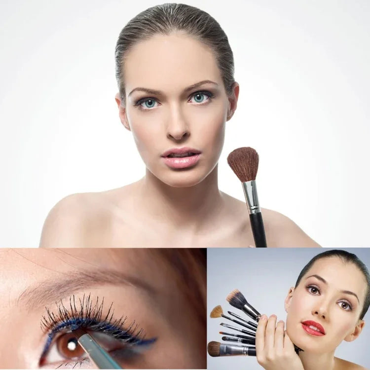 32-teiliges Make-up-Pinselset mit Holzgriffen + Tragetasche aus PU-Leder, 32 Stück