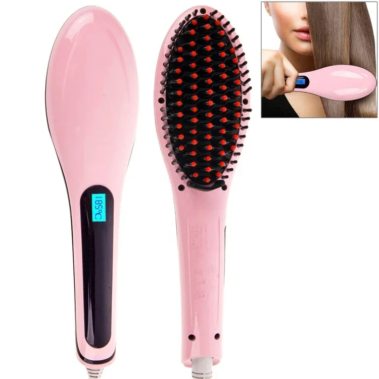 Handlicher, innovativer Haarglätterkamm mit LCD-Temperaturanzeige und EU-Stecker