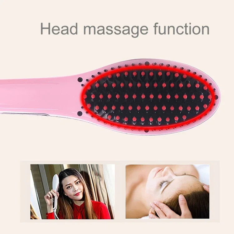 Handlicher, innovativer Haarglätterkamm mit LCD-Temperaturanzeige und EU-Stecker
