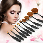 10-teiliges Make-up-Pinselset mit Zahnbürstengriff, Augenbrauenpinsel, Schwarz