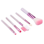 5-in-1-Make-up-Werkzeugset mit rosa Streifenmuster