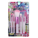 5-in-1-Make-up-Werkzeugset mit rosa Streifenmuster