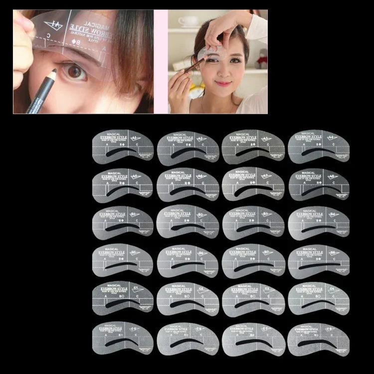 24-in-1 Augenbrauen-Schablonen-Set, 24-in-1
