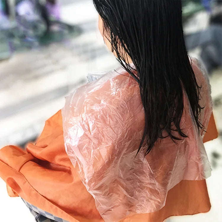 200 Stück Einweg-Haarfärbeschal/Haube für Friseursalons, Haarbehandlungstuch (transparent)