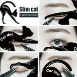 20 Stück / 10 Sets Damen-Katzenlinien-Augen-Make-up-Werkzeugmodell