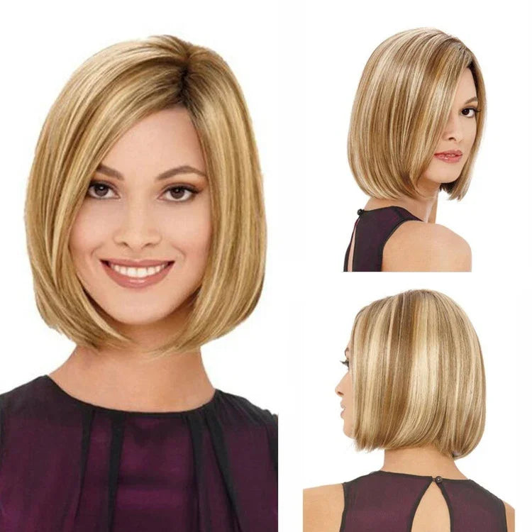 Bob-Perücke für Damen (Leinengold)