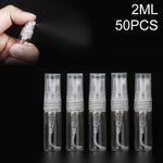 50 Stück leere Parfümflaschen, Sprühflaschen, Fassungsvermögen: 2 ml (transparent), 2 ml (transparent)