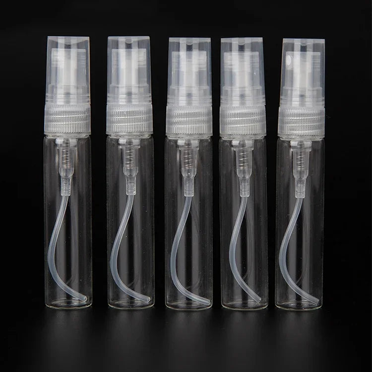 50 Stück leere Parfümflaschen, Sprühflaschen, Fassungsvermögen: 5 ml (transparent), 5 ml (transparent)