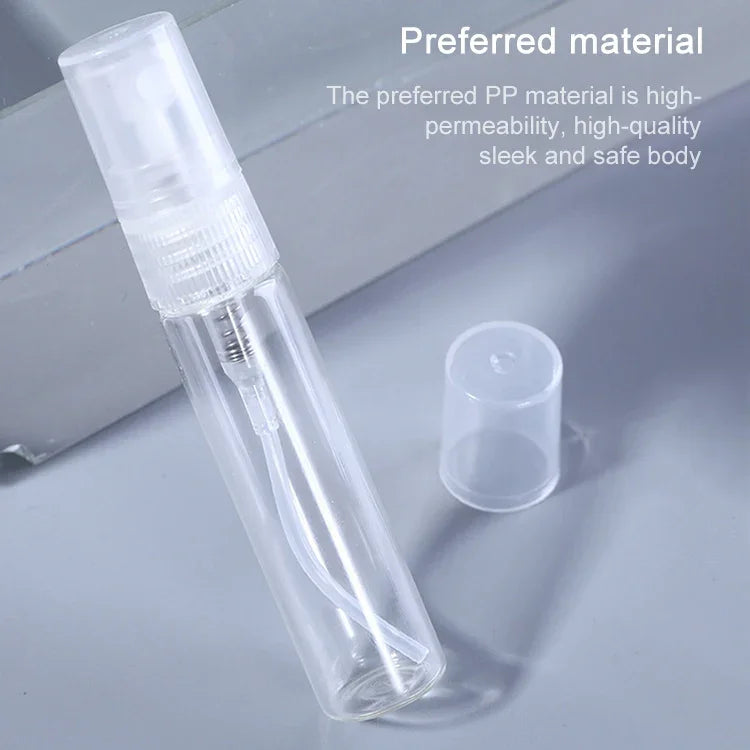 50 Stück leere Parfümflaschen, Sprühflaschen, Fassungsvermögen: 5 ml (transparent), 5 ml (transparent)