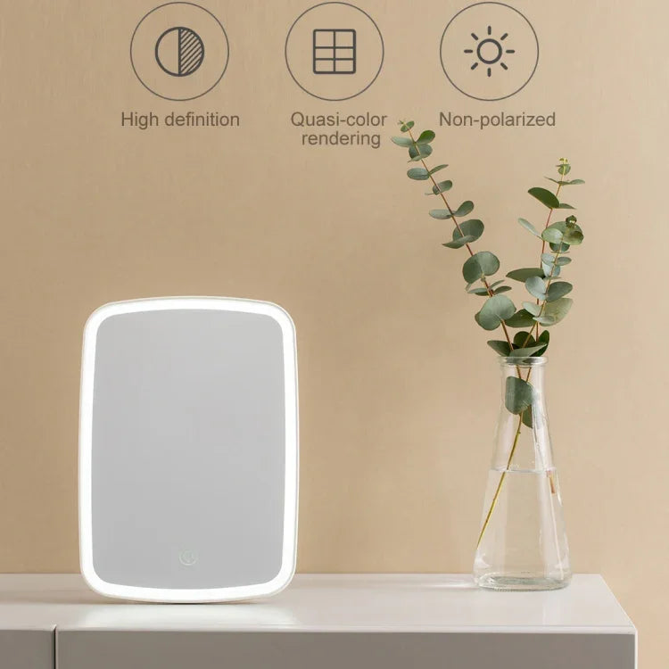 Original Xiaomi Youpin jordan&amp;judy einseitiger quadratischer LED-Tischkosmetikspiegel, einfarbig