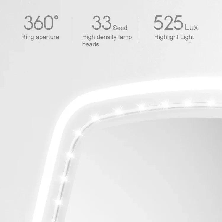 Original Xiaomi Youpin jordan&amp;judy einseitiger quadratischer LED-Tischkosmetikspiegel, einfarbig