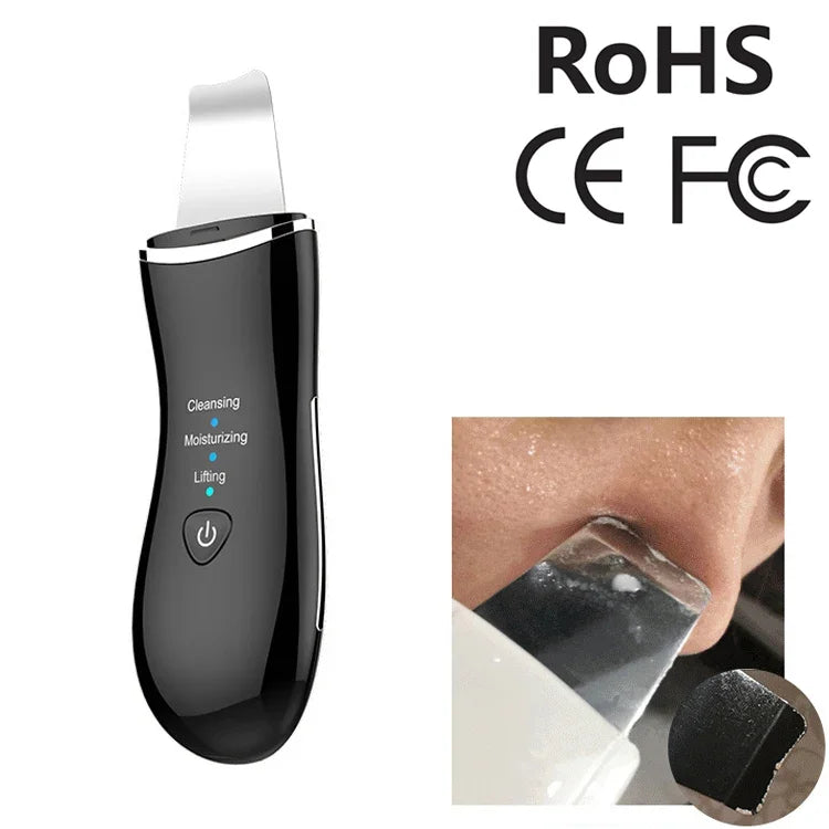BLK-D016 Ultraschall Beauty Shovel Skin Machine Vibration Haushalt Gesichtsreinigung und Waschmassageinstrument Schönheitsinstrument