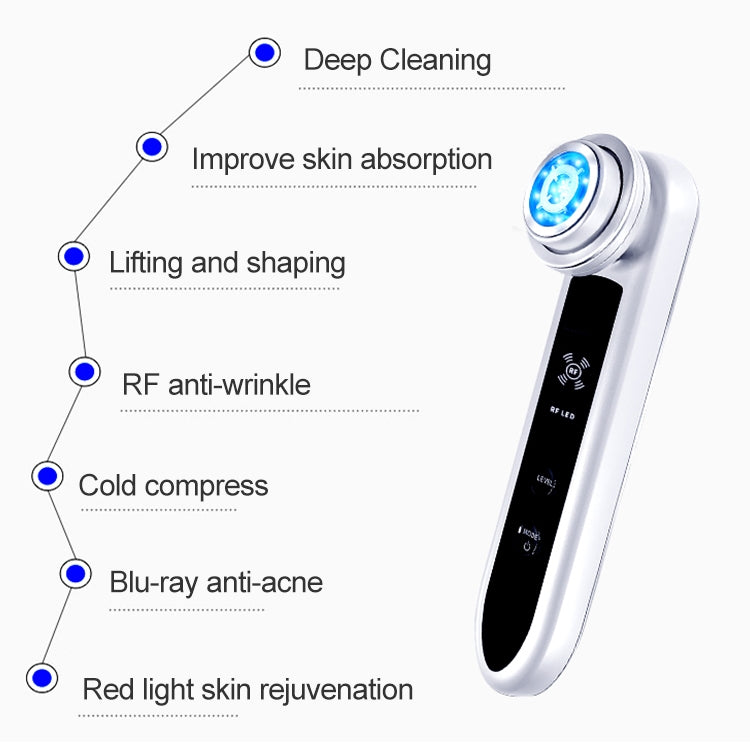 BLK-D919 RF Instrument Gesichtsvibrations-Kompakt-Lifting-Massagegerät Micro-Current-Schönheitsinstrument