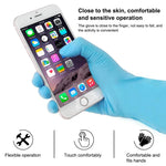 100 Stk. blaue Einweg-Butyronitril-Handschuhe für den Haushalt, Größe: L, geeignet für Handflächenbreite: 9 cm-10 cm, neue/alte Verpackung wird zufällig geliefert, Größe: L