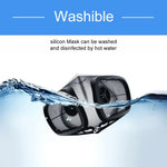 Silicone Protective Reusable PM2.5 KN95 Respirator Mask Replaceable Filter Antivirus Anti-fog Face Mask, Reusable PM2.5 KN95